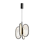 Люстра с гравировкой на акриловых плафонах Gravyura Black D 33 см варинант исполнения - 2 | Loft Concept в Тюмени