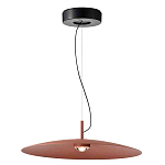 Подвесной светильник круглой формы с коричневым металлическим абажуром Halo Drift варинант исполнения - 1 | Loft Concept в Тюмени