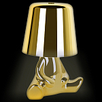 Настольная лампа фигурная золотого цвета с гладким абажуром Высота 16 см Sophia варинант исполнения - 3 | Loft Concept в Тюмени