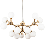 Люстра с плафонами из стеклянных шаров Pearls Suspension Gold Chandelier варинант исполнения - 1 | Loft Concept в Тюмени