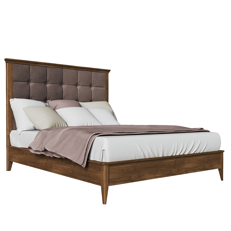 Кровать из массива бука с мягким изголовьем Tasteful Furniture Кровать из массива бука с мягким изголовьем Tasteful Furniture в Тюмени | Loft Concept