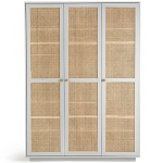 Шкаф с тремя дверцами из плетеного ротанга Tomio Wicker Furniture варинант исполнения - 1 | Loft Concept в Тюмени