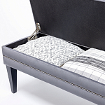 Мягкая банкетка с зоной для хранения Casket Grey варинант исполнения - 4 | Loft Concept в Тюмени