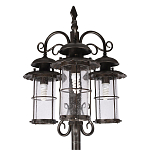 Уличный фонарь с тремя стеклянными плафонами и коваными элементами Elysian Lanterns варинант исполнения - 4 | Loft Concept в Тюмени