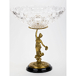 Чаша стеклянная прозрачная на бронзовой подставке с фигуркой девушки Eden Garden варинант исполнения - 3 | Loft Concept в Тюмени