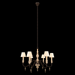 Люстра на металлическом основании с 6-ю белыми тканевыми абажурами Terrain варинант исполнения - 3 | Loft Concept в Тюмени