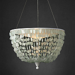 Люстра круглая с каскадом из декоративных элементов Sea Glass варинант исполнения - 4 | Loft Concept в Тюмени