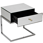 Тумбочка зеркальная с ящиком Mirror Chrome Cabinet варинант исполнения - 2 | Loft Concept в Тюмени