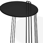 Стол журнальный круглый со столешницей из стекла Gold and Black Marble варинант исполнения - 3 | Loft Concept в Тюмени