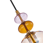 Подвесной светильник со стеклянным плафоном в форме бокала янтарного цвета Prestige варинант исполнения - 3 | Loft Concept в Тюмени