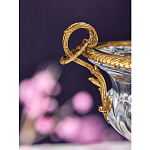 Чаша из прозрачного стекла с бронзовой подставкой и ручками Eden Garden варинант исполнения - 3 | Loft Concept в Тюмени