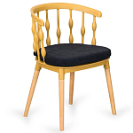 Пластиковый стул на ножках из массива бука Ferret Spiral Mustard варинант исполнения - 7 | Loft Concept в Тюмени