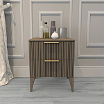 Тумба прикроватная коричневая с двумя ящиками Harper Line варинант исполнения - 2 | Loft Concept в Тюмени