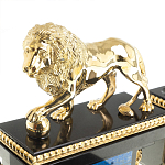 Настольный письменный набор из лазурита с декором в виде льва Golden Lion варинант исполнения - 4 | Loft Concept в Тюмени