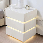 Умная прикроватная тумба с беспроводной зарядкой и подсветкой Smart Bedside Table варинант исполнения - 4 | Loft Concept в Тюмени