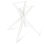 Стол обеденный с круглой столешницей из керамики на четырех белых ножках Sand Ceramics варинант исполнения - 5 | Loft Concept в Тюмени