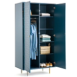 Шкаф двухдверный Scale Ornament Blue Wardrobe варинант исполнения - 6 | Loft Concept в Тюмени
