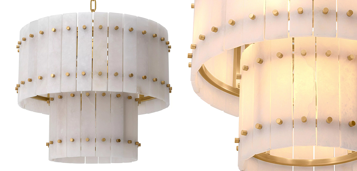 Люстра Eichholtz Chandelier Ruby S Alabaster Люстра Eichholtz Chandelier Ruby S Alabaster - Loft-Concept в Тюмени