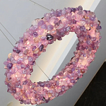 Люстра кргулая из фиолетового хрустального камня Purple Diamond варинант исполнения - 2 | Loft Concept в Тюмени