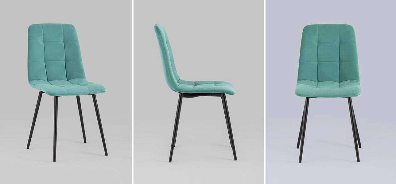 Стул NANCY S-2 Chair Бирюзовый Велюр Стул NANCY S-2 Chair Бирюзовый Велюр - Loft-Concept в Тюмени