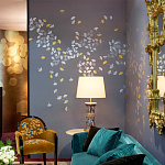 Обои ручная роспись Gingko Colourway SC-98 on Gun Metal dyed silk варинант исполнения - 2 | Loft Concept в Тюмени