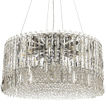 Круглая люстра с металлическими и хрустальными подвесками Bonnay Crystal Chrome Chandelier варинант исполнения - 5 | Loft Concept в Тюмени