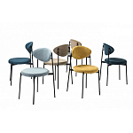 Стул металлический с мягкой спинкой и сиденьем из велюра Alfie Chair варинант исполнения - 8 | Loft Concept в Тюмени