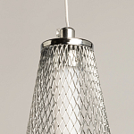 Люстра круглая каскадня с 5-ю плафонами из металлической сетки Mesh Lampshade Lighting варинант исполнения - 9 | Loft Concept в Тюмени