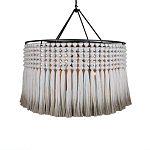 Люстра серая плетеная с кисточками Boho Tassel Chandelier варинант исполнения - 1 | Loft Concept в Тюмени