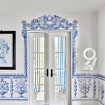 Обои ручная роспись Porto by Alessandra Branca Original colourway on dyed paper варинант исполнения - 2 | Loft Concept в Тюмени