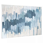 Панно декоративное с ручной росписью Blue Strokes варинант исполнения - 1 | Loft Concept в Тюмени