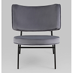 Мини-кресло District Lounge велюр серый варинант исполнения - 4 | Loft Concept в Тюмени