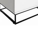 Шкаф-витрина белая с полками и стеклянной дверью Strict Lines варинант исполнения - 5 | Loft Concept в Тюмени