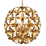 Люстра в форме шара из золотых лепестков Hanging Flowers варинант исполнения - 1 | Loft Concept в Тюмени