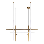 Люстра с 6-ю цилиндрическими плафонами на тонких тросах Trumpet tube варинант исполнения - 6 | Loft Concept в Тюмени