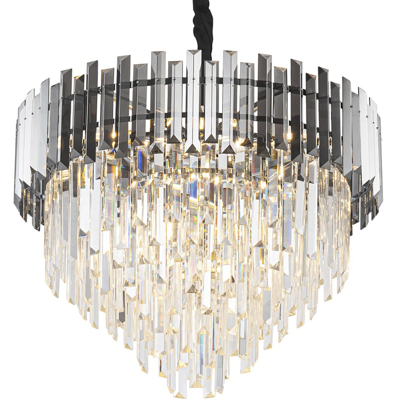 Люстра с хрустальным декором Luxxu Crystal Chrome Chandelier Хром Прозрачное Стекло Люстра с хрустальным декором Luxxu Crystal Chrome Chandelier Хром Прозрачное Стекло в Тюмени | Loft Concept