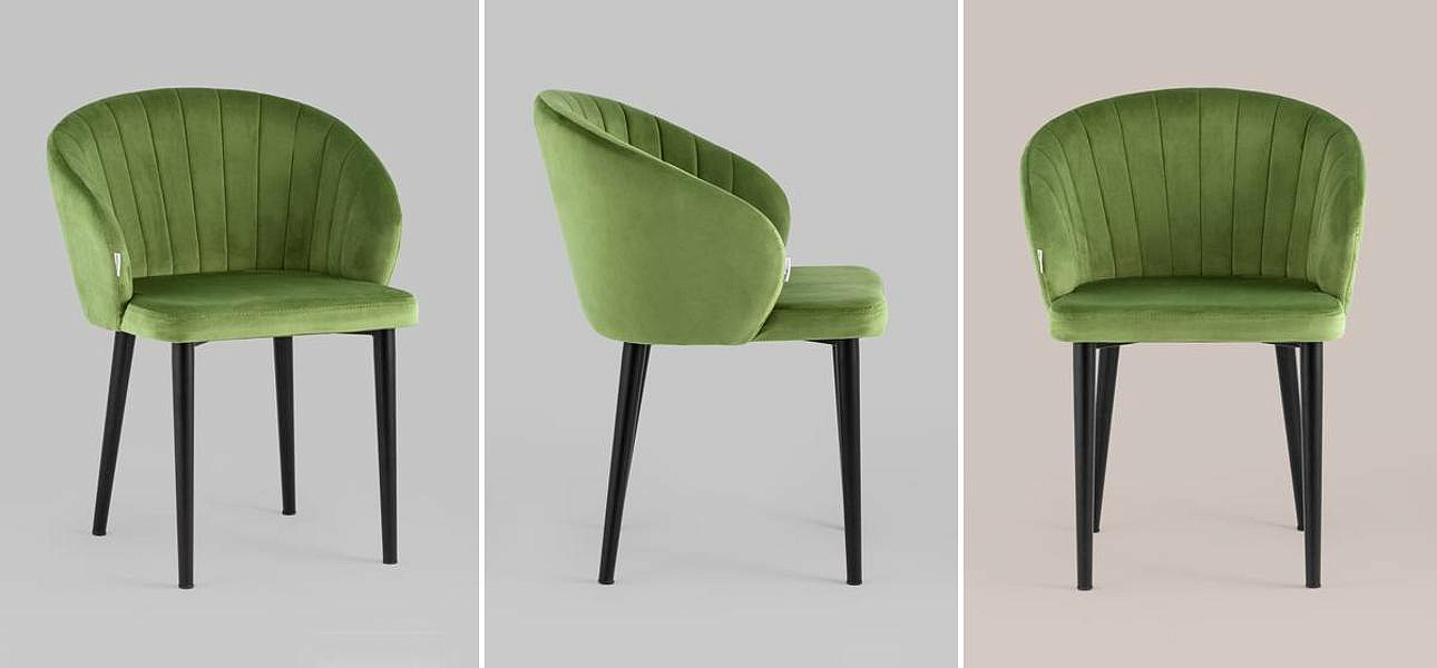 Стул Balsari Chair Велюр Зеленый Лайм Стул Balsari Chair Велюр Зеленый Лайм - Loft-Concept в Тюмени