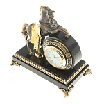 Часы настольные бронзовые с декором в виде коня Horse Stone Clock варинант исполнения - 6 | Loft Concept в Тюмени