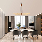 Люстра подвесная в форме веера из металла золотого цвета Gold Solace  варинант исполнения - 2 | Loft Concept в Тюмени