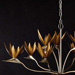 Люстра с плафонами в виде цветов Golden Bird of Paradise варинант исполнения - 6 | Loft Concept в Тюмени