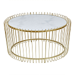 Журнальный столик с столешницей из мрамора на металлическом основании Table Vertical Planes варинант исполнения - 1 | Loft Concept в Тюмени