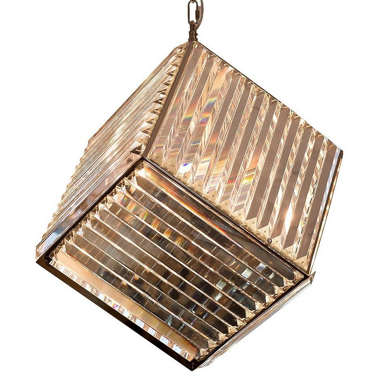 Люстра Cube Jalousie Pendant Глянцевое золото Черный Прозрачный Люстра Cube Jalousie Pendant Глянцевое золото Черный Прозрачный в Тюмени | Loft Concept