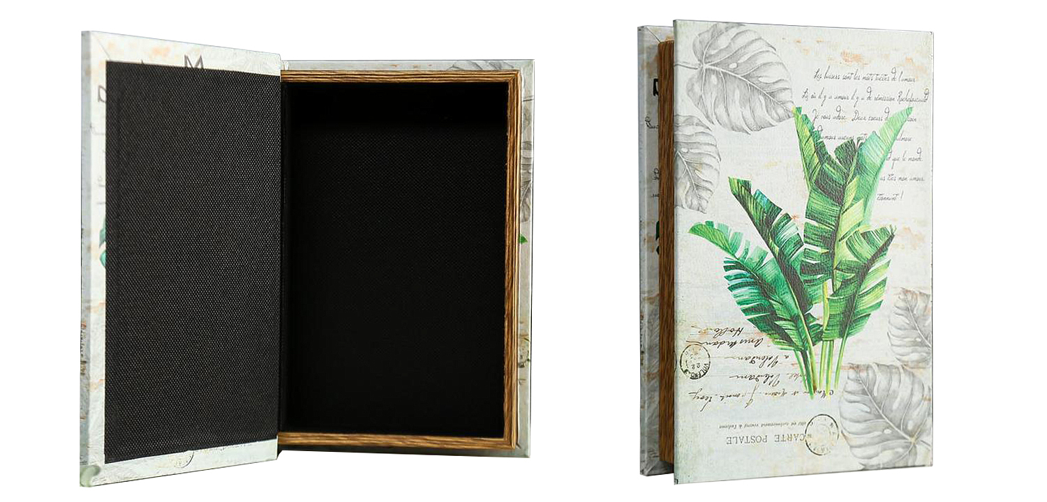 Шкатулка-книга Monstera Leaves Mirror Book Box Шкатулка-книга Monstera Leaves Mirror Book Box - Loft-Concept в Тюмени