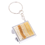 Зеркало брелок складное двухстороннее из натурального камня Оникс Silver Stone Mirrors варинант исполнения - 4 | Loft Concept в Тюмени