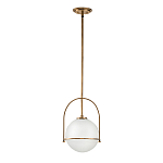 Подвесной светильник с белым плафоном в форме шара в арочной подвеске Hinkley варинант исполнения - 12 | Loft Concept в Тюмени