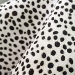 Мебельная ткань Искусственный мех  белый леопард 90 см T5-3 варинант исполнения - 2 | Loft Concept в Тюмени