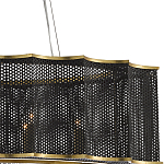 Люстра овальная в сочетании черного и золотого цвета Mesh Lighting варинант исполнения - 1 | Loft Concept в Тюмени