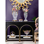 Чаша из прозрачного стекла с бронзовой подставкой и ручками Eden Garden варинант исполнения - 5 | Loft Concept в Тюмени