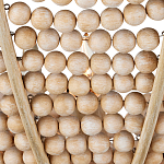 Люстра из деревянных бусин с подвесками в виде капель Wooden Beads варинант исполнения - 4 | Loft Concept в Тюмени