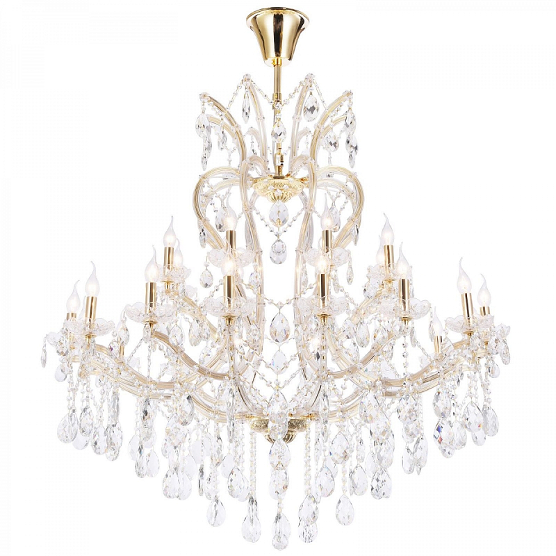 Люстра Pasquale Chandelier 24 Золотой Прозрачный Люстра Pasquale Chandelier 24 Золотой Прозрачный в Тюмени | Loft Concept